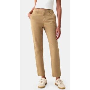 New Gap Womens Downtown Khaki Pants Beige Mid Rise Stretch Size 20 1221N2